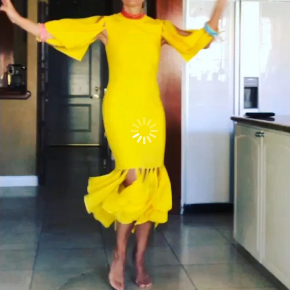 Christopher Kane NEW yellow dress   Rhinestones